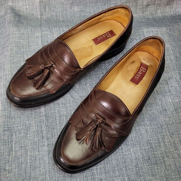 G.H. Bass Loafers Arnes Brown Leather Kiltie Tassel M024072  Men's 8M - Picture 11 of 11